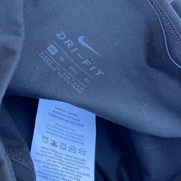 Nike Dri Fit Women's Black Straight Leg Capri 7/8 Leggings Size XS - Picture 5 of 6